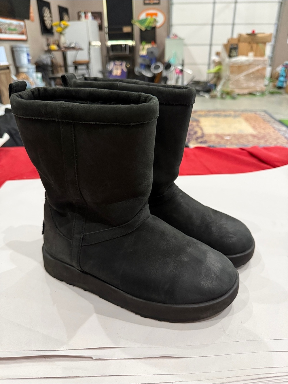 UGG Women's Black Short Winter Boots